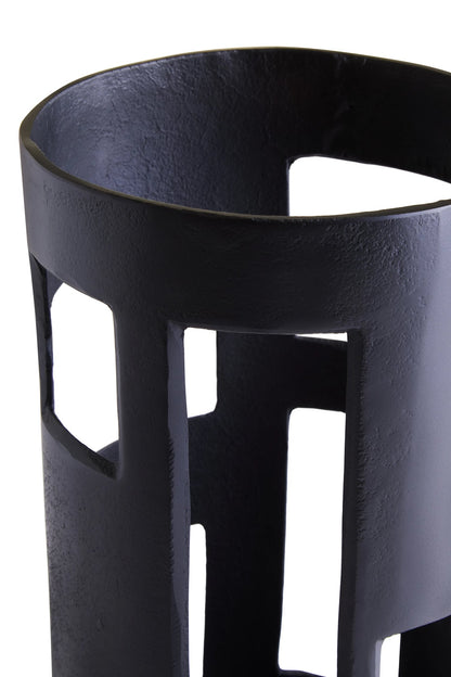 Sirvik BlackTextured Large Candle Holder image 7