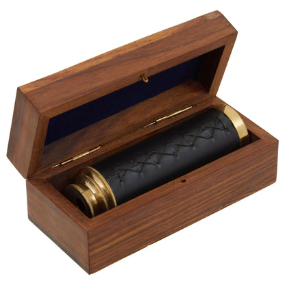 Alesund Brown Leather Telescope Wooden Box image 4