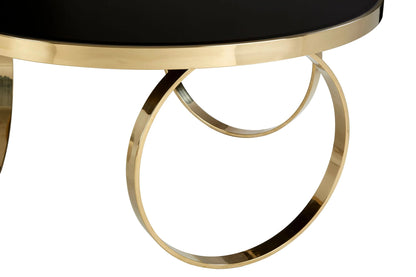 Zelath Black Mirror Gold Coffee Table image 7