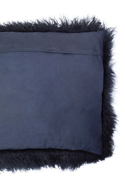 Tamworth Mongolian Fur Black Square Cushion image 9