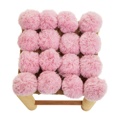 Kajvik Village Pink Pom Pom Stool