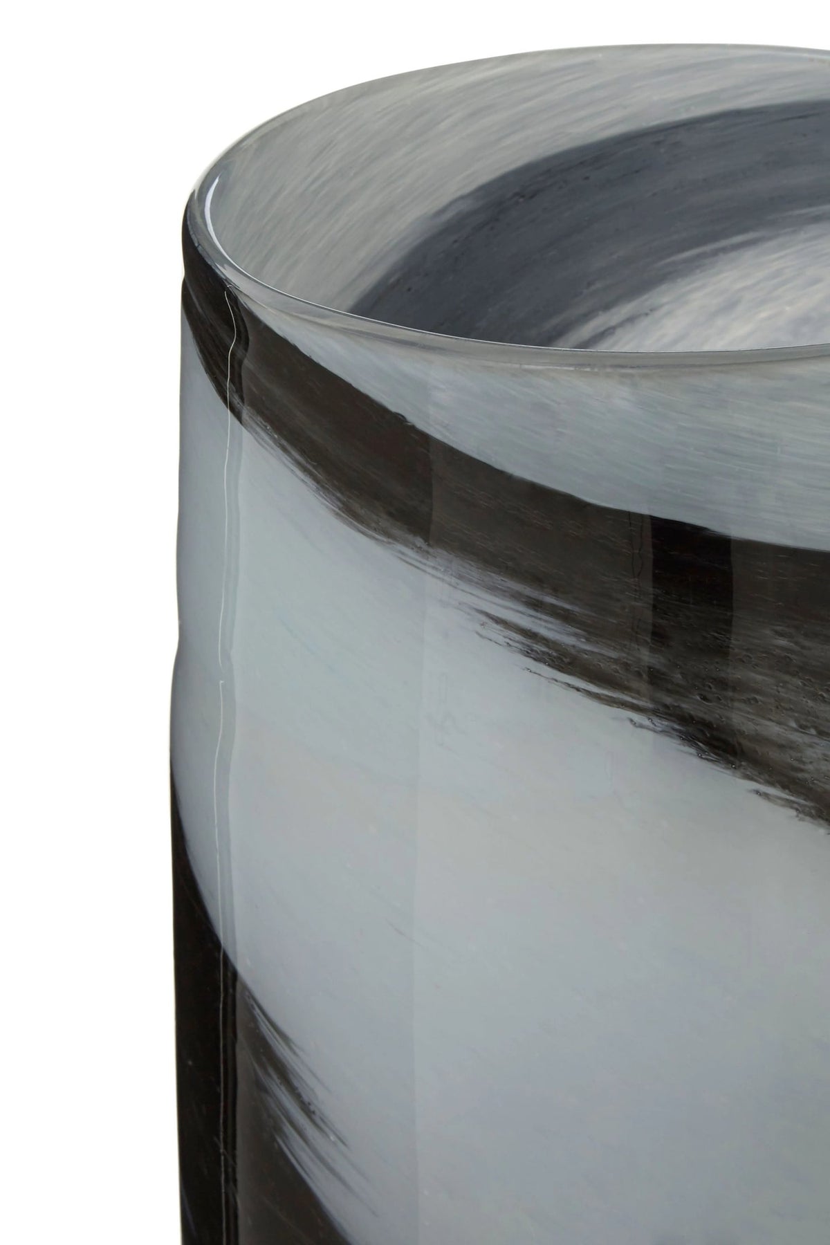 Vimmerby Large Grey Black Brushstroke Vase