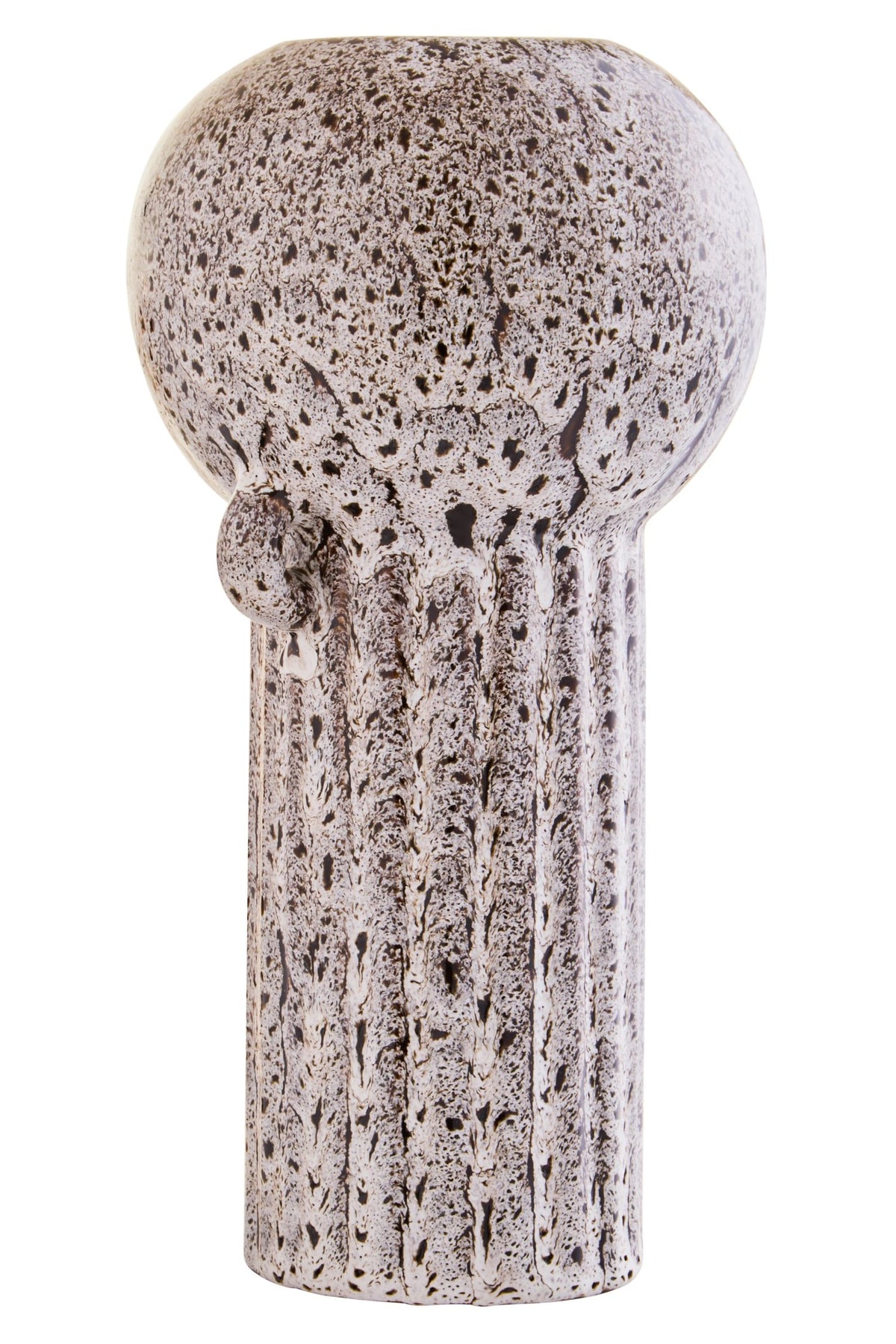 Cuorgne Speckled Brown Stoneware Large Vase image 2