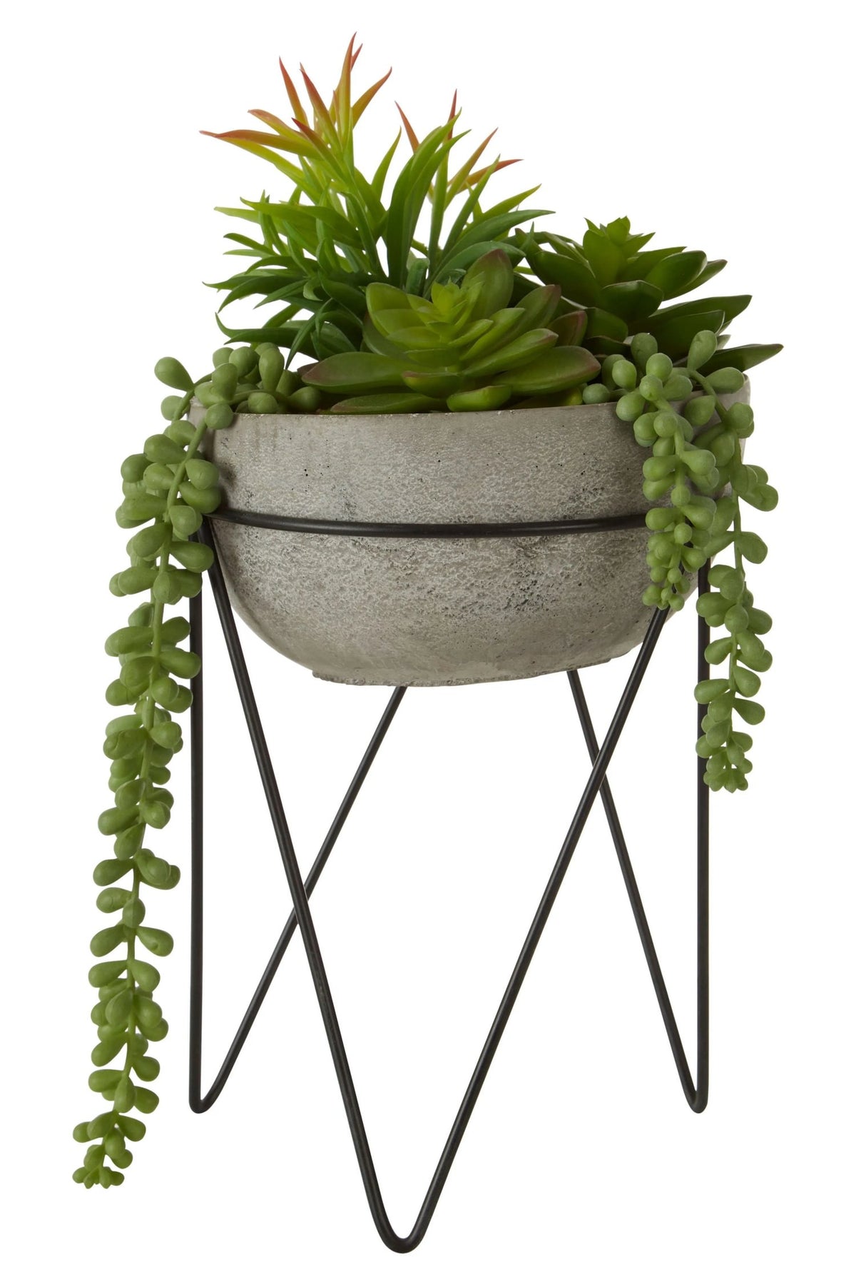 Gavelle Mixed Succulent Metal Stand