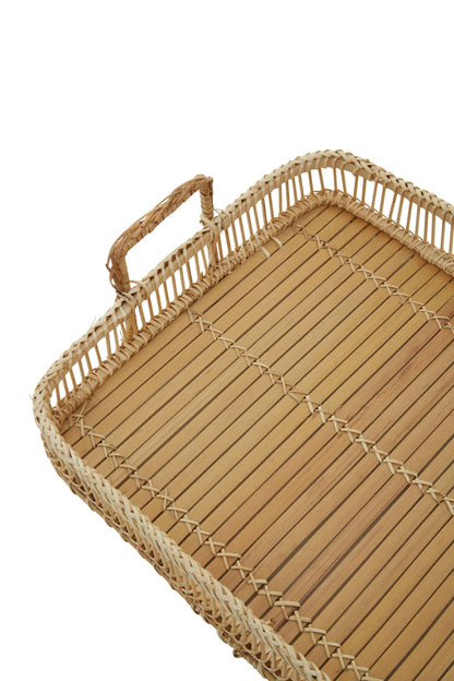 Foligno Rattan Bamboo Natural Rectangular Tray image 6