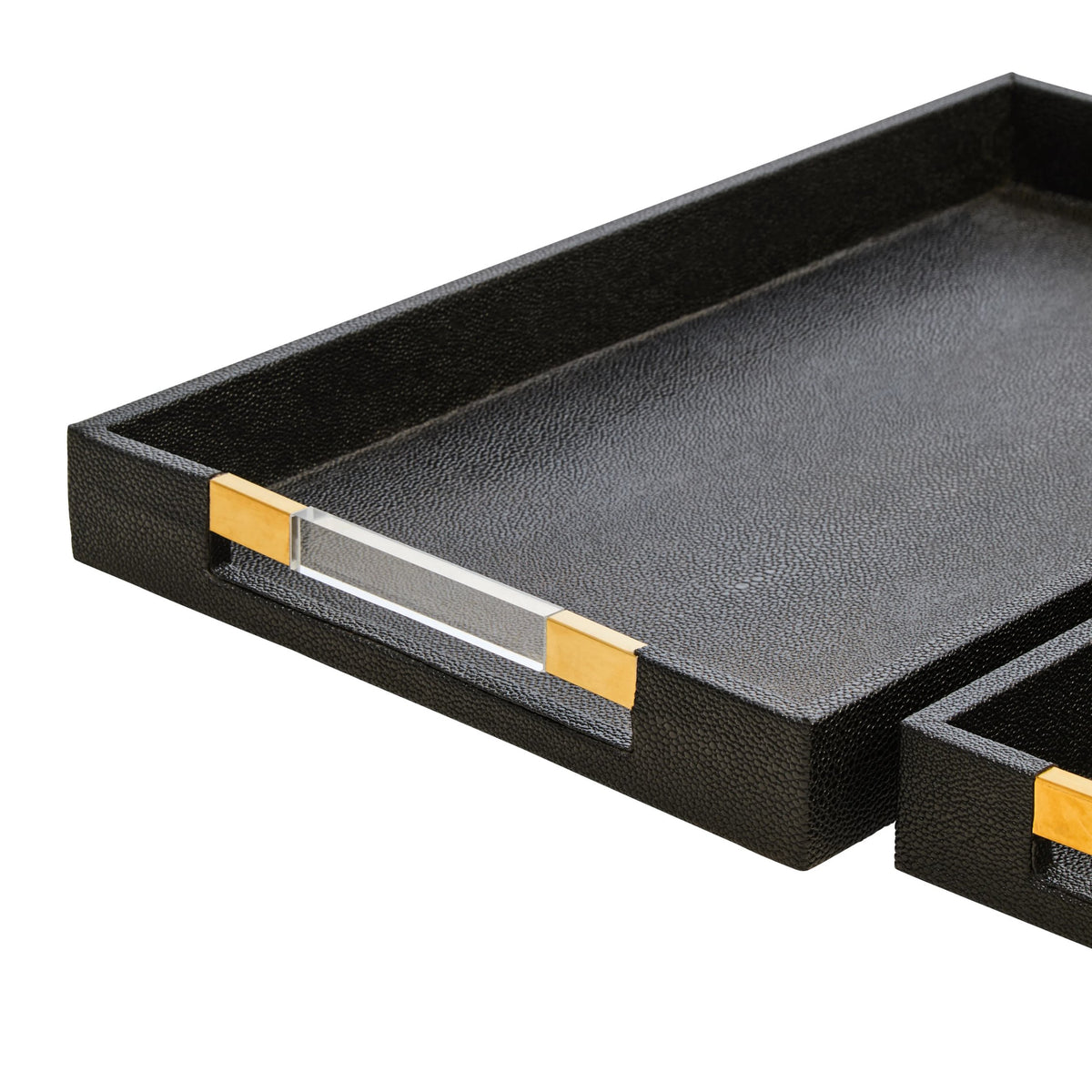 Rochester Set Black Shagreen Trays Tray image 8