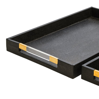 Rochester Set Black Shagreen Trays Tray image 8