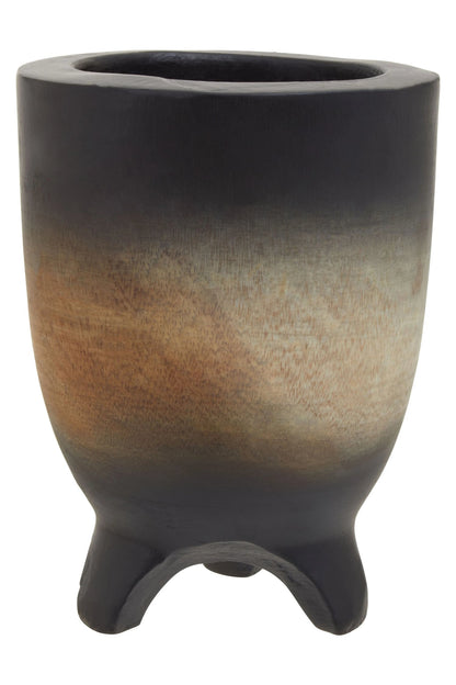 Orvelle Large Wooden Black Ombre Planter image 1