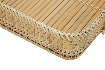 Foligno Rattan Bamboo Natural Rectangular Tray image 9
