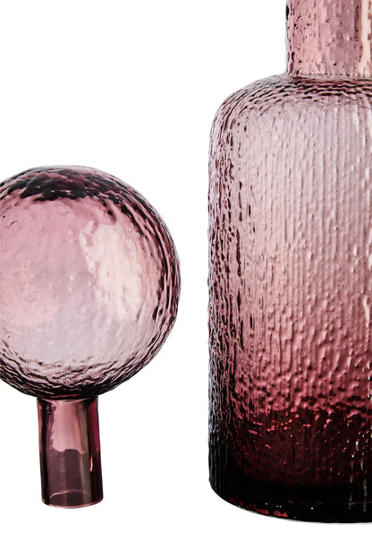 Cottingham Pink Textured Glass Small Bottle image 9