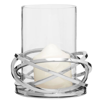 Crowbora Silver Small Twist Candle Holder image 3