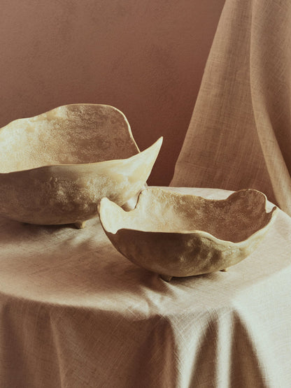 Spello Beige Whitewash Set Textured Bowl image 6