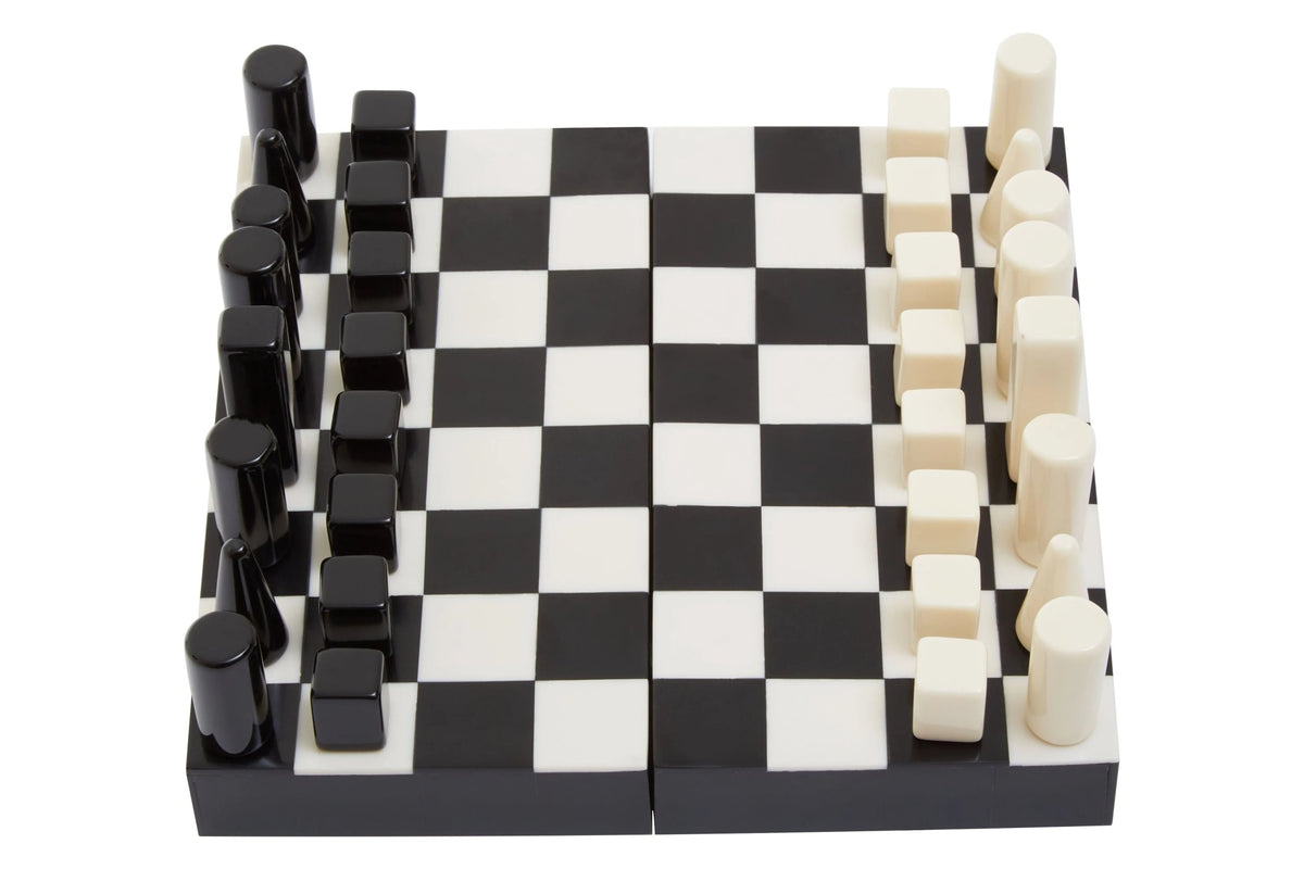Loen Small Black White Chess Set image 2