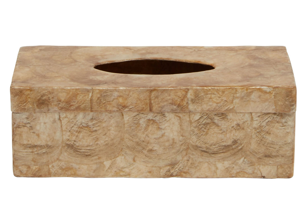 Melton Beige Seashell Tissue Box image 1