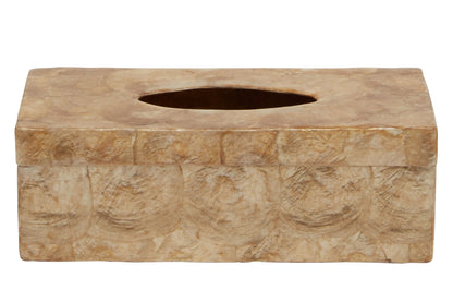 Melton Beige Seashell Tissue Box image 1