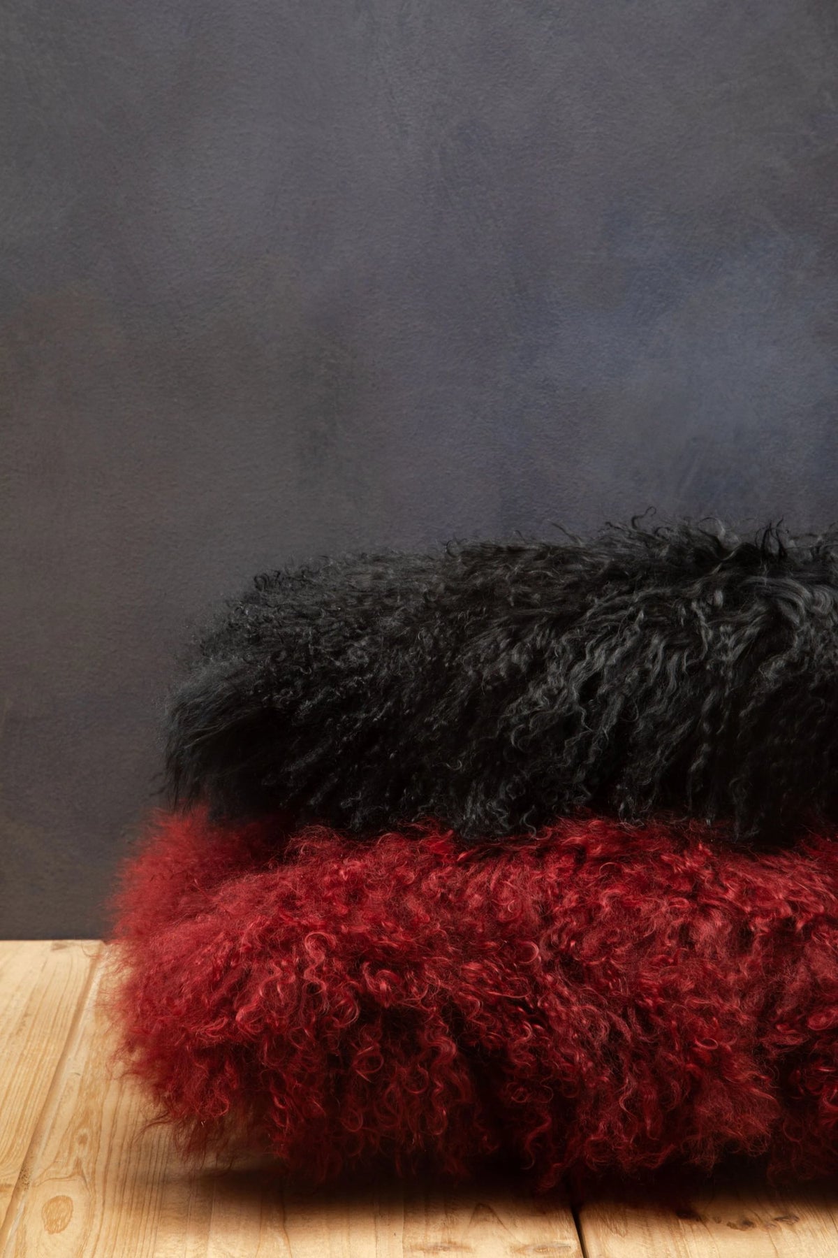 Tamworth Mongolian Fur Black Square Cushion image 6