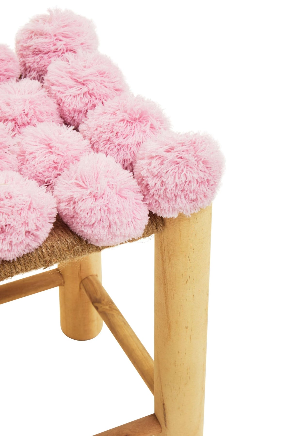 Kajvik Village Pink Pom Pom Stool