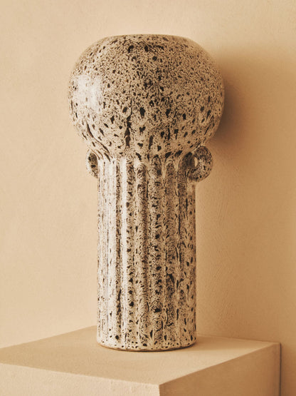 Cuorgne Speckled Brown Stoneware Large Vase image 5