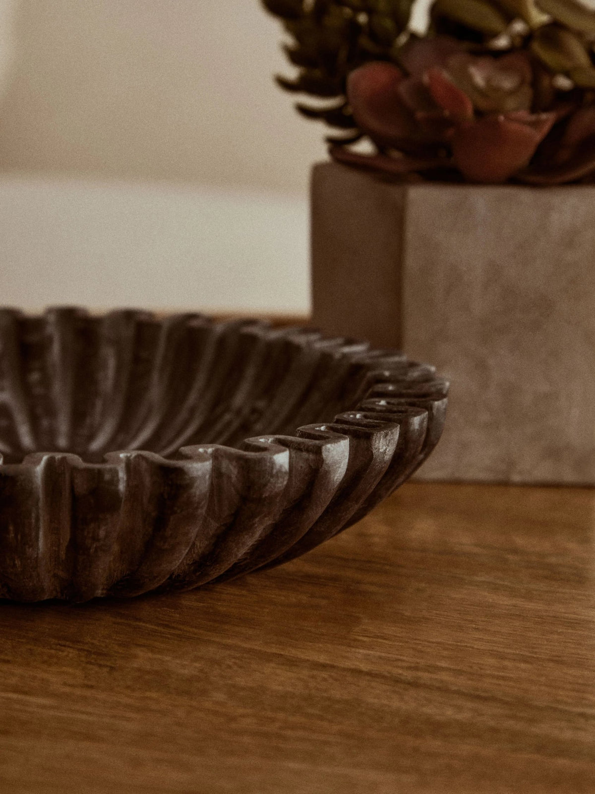 Orquin Grey Marble Small Fluted Bowl image 6