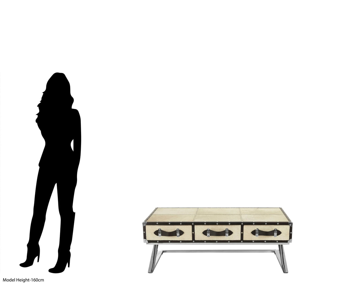 Alvar Natural Hair-on Leather Coffee Table image 6