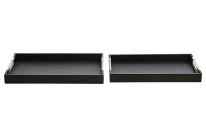Rochester Set Black Shagreen Trays Tray image 1