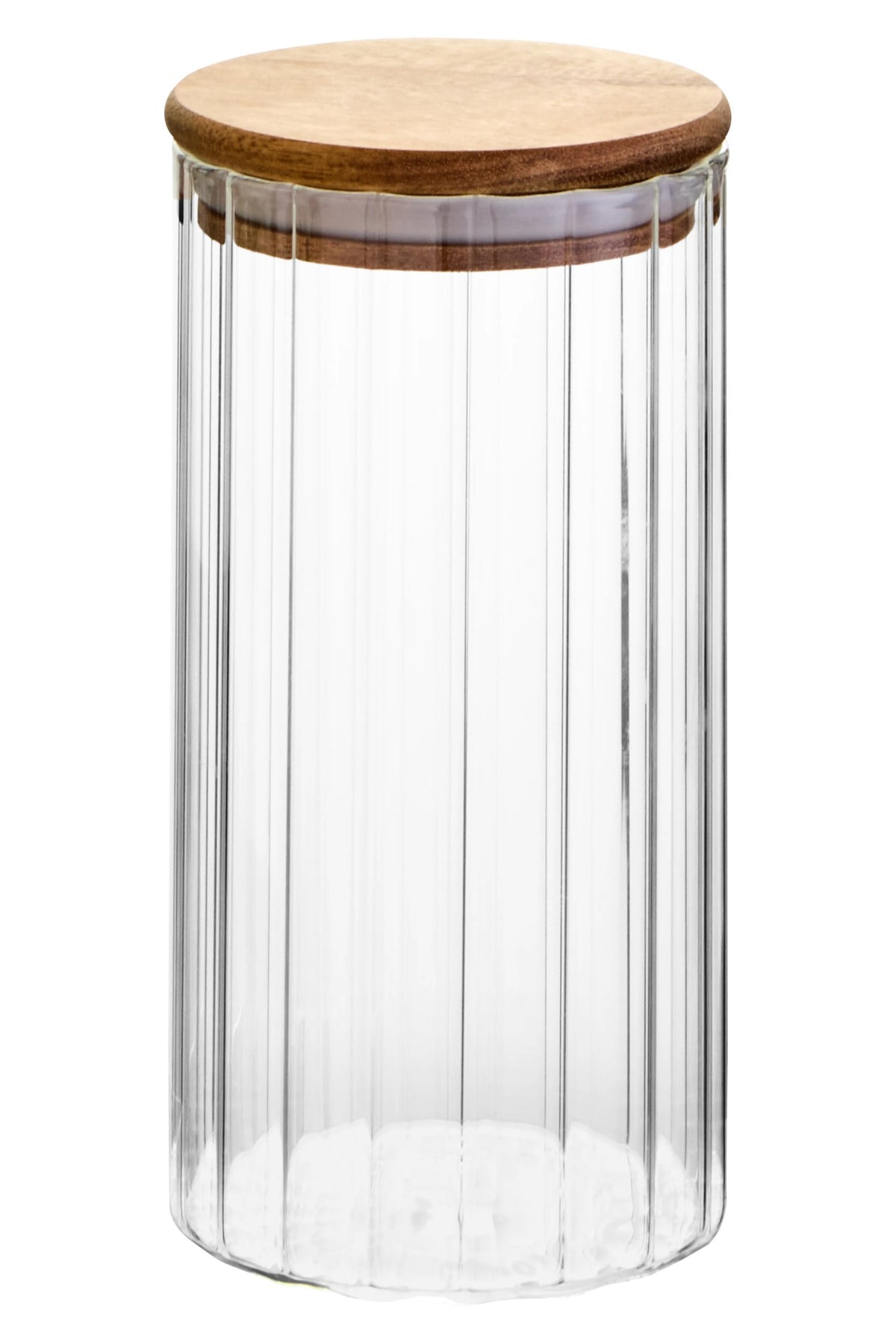 Mylvana Ribbed Acacia Jar 800ml image 1