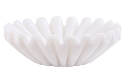Farnborough White Marble Fluted Trinket Bowl image 1