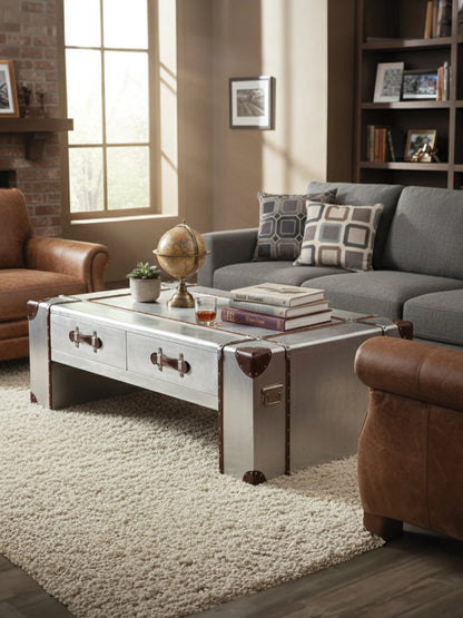 Skudvik Aluminum Trunk Coffee Table image 4