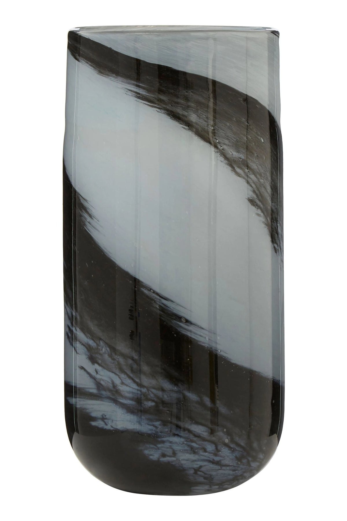 Vimmerby Large Grey Black Brushstroke Vase