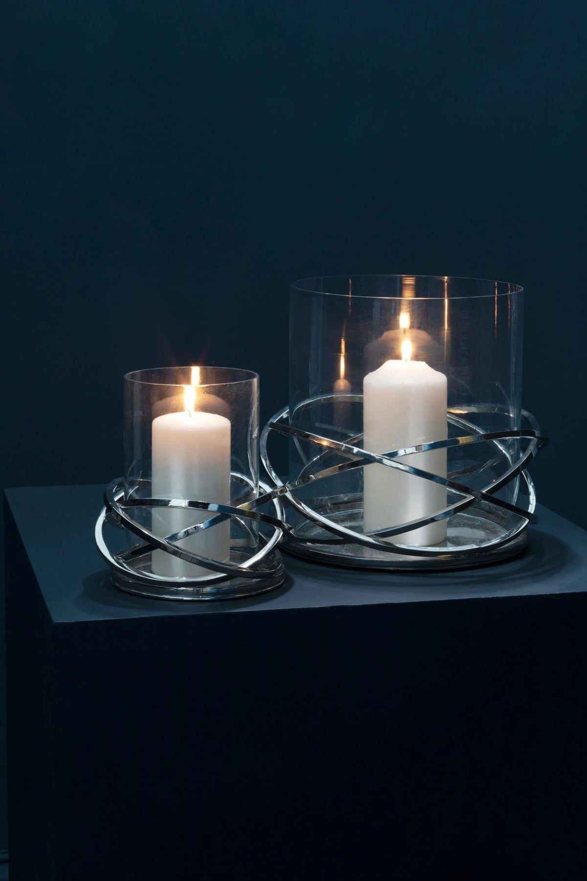 Crowbora Silver Small Twist Candle Holder image 5