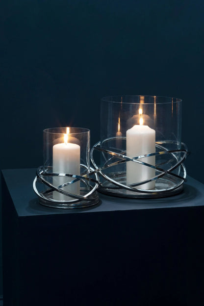 Crowbora Silver Small Twist Candle Holder image 5