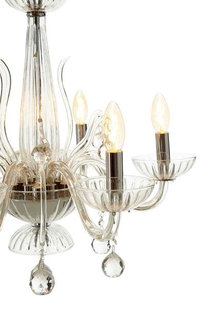 Covelleth 6 Bulb Clear Crystal Chandelier