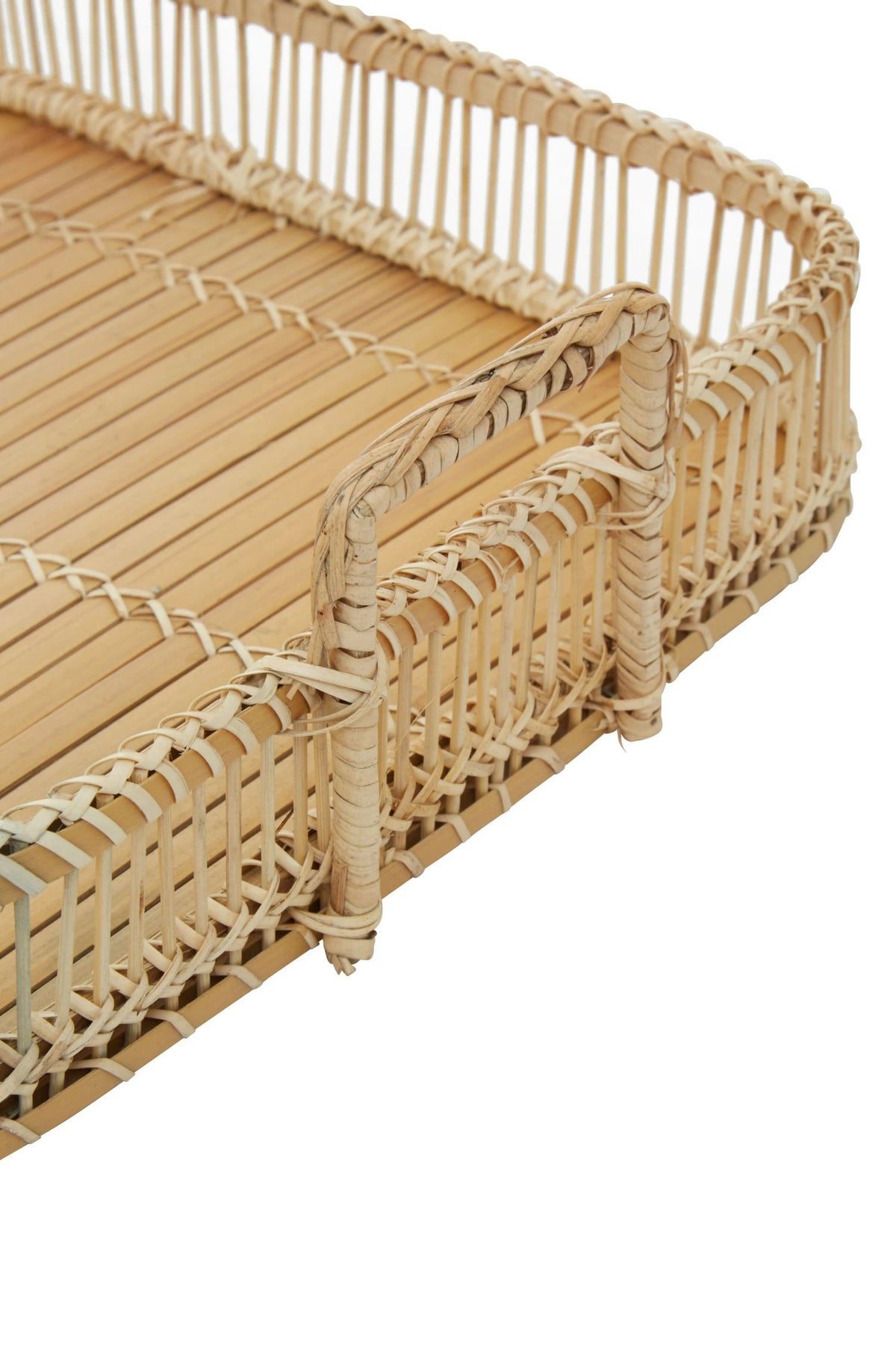 Foligno Rattan Bamboo Natural Rectangular Tray image 8