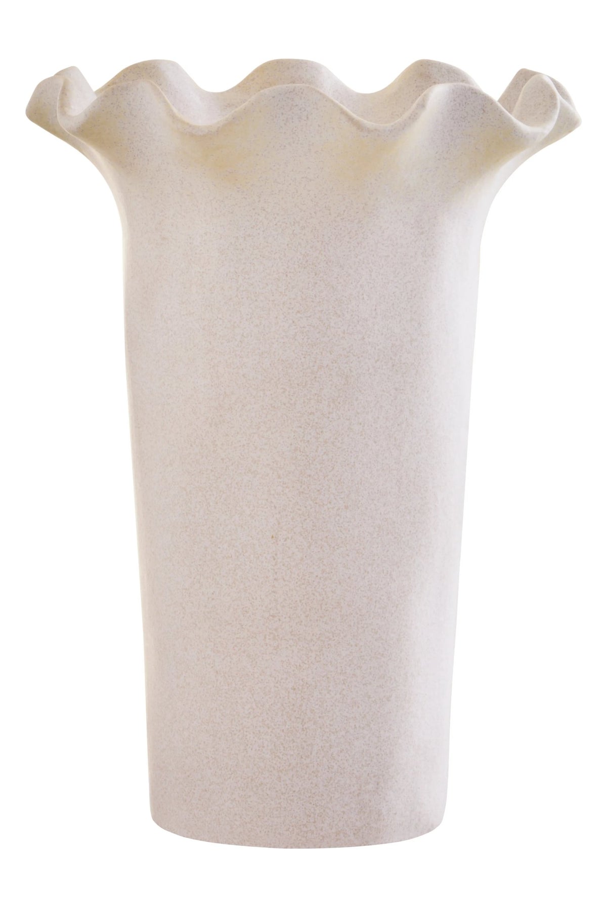 Stafford Cream Scalloped Large Vase image 1
