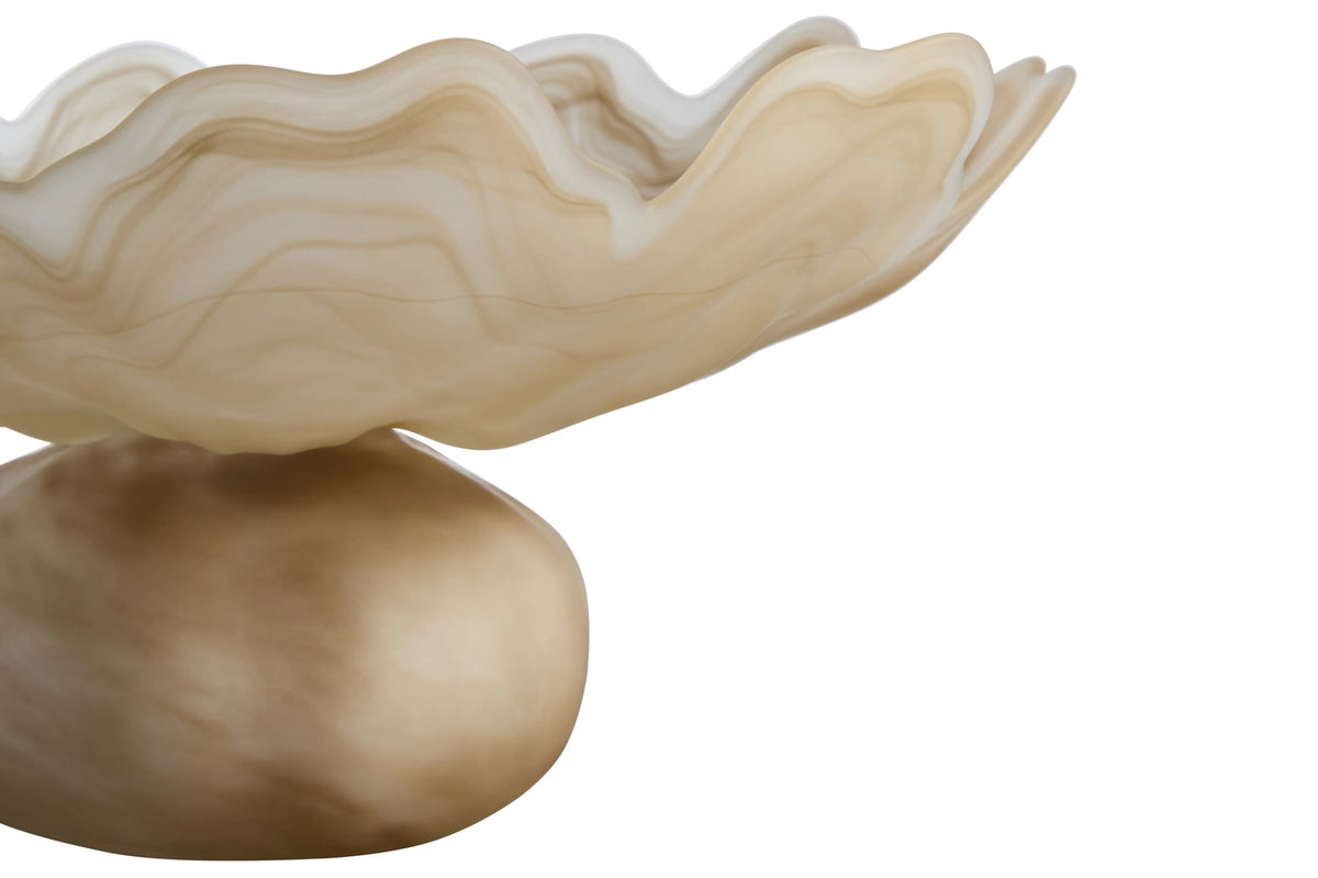 Dolvath Natural Fluted Glass Pedestal Bowl image 17