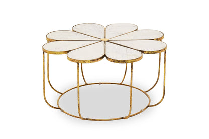 Shorehira Petal Coffee Marble Table image 1