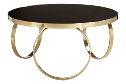 Zelath Black Mirror Gold Coffee Table image 1