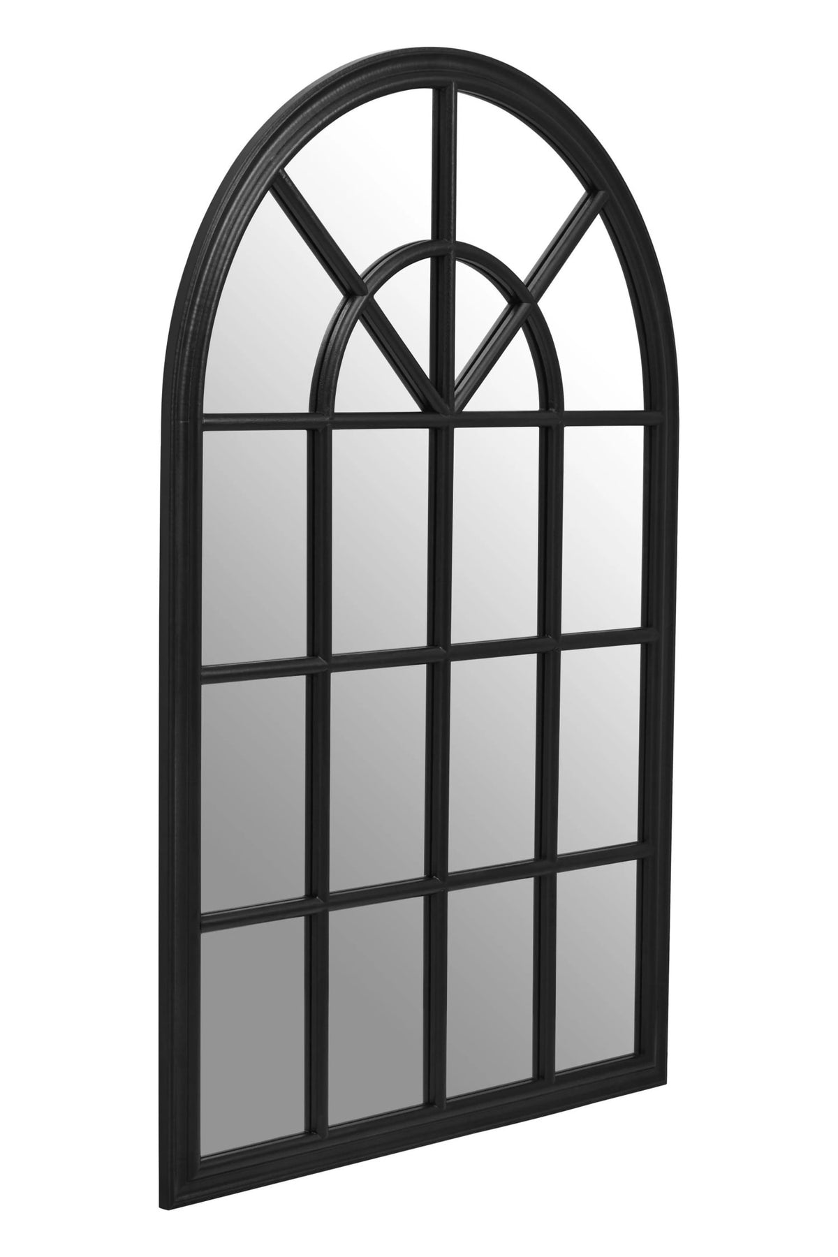 Bodvik Black Arched Wooden Wall Mirror image 2
