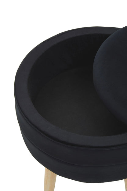Nexelle Black Velvet Stool