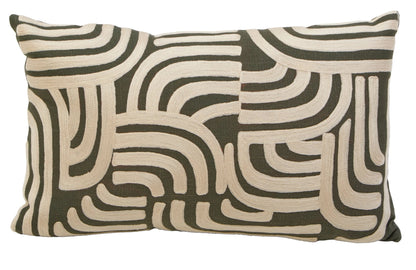 Arco Natural Green Rectangular Cushion image 1