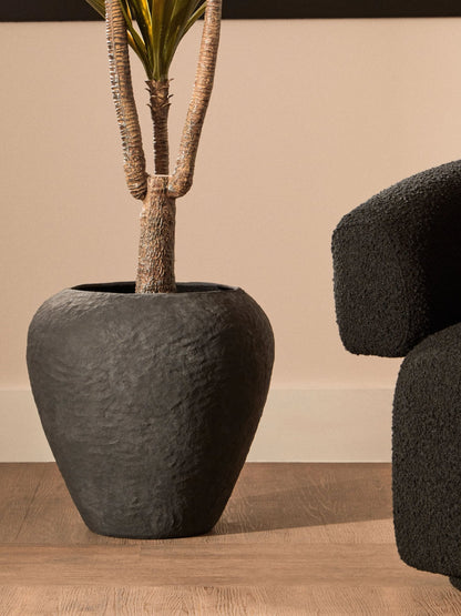 Spoleto Black Cotton Mache Large Planter image 3