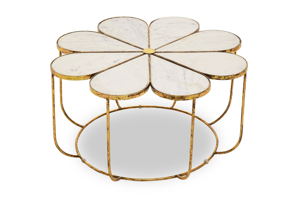 Shorehira Petal Coffee Marble Table image 2
