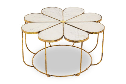 Shorehira Petal Coffee Marble Table image 2