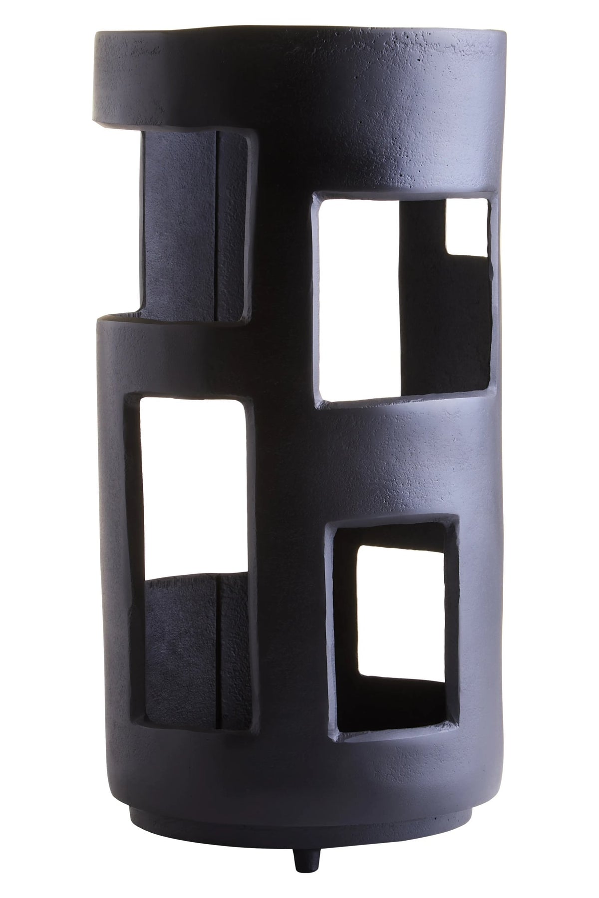 Sirvik BlackTextured Large Candle Holder image 2