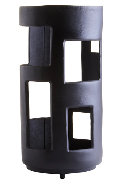 Sirvik BlackTextured Large Candle Holder image 2