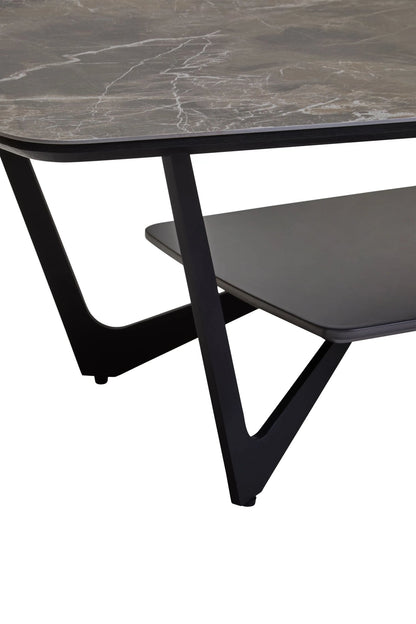 Grosseto Grey Ceramic Marble Coffee Table image 11