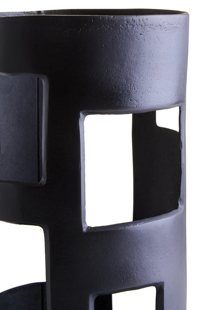 Sirvik BlackTextured Large Candle Holder image 6
