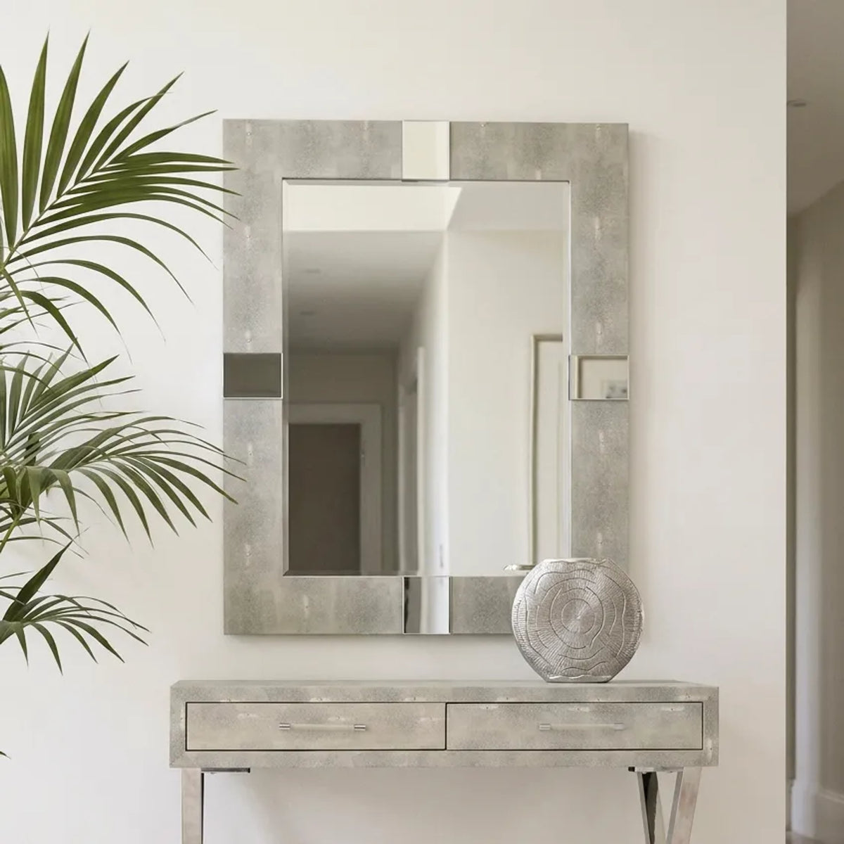 Dorvin Grey Shagreen Wall Mirror image 3
