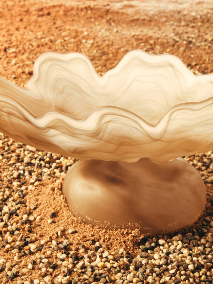 Dolvath Natural Fluted Glass Pedestal Bowl image 15