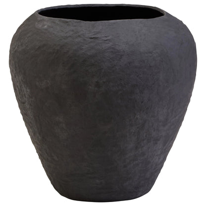 Spoleto Black Cotton Mache Large Planter image 1